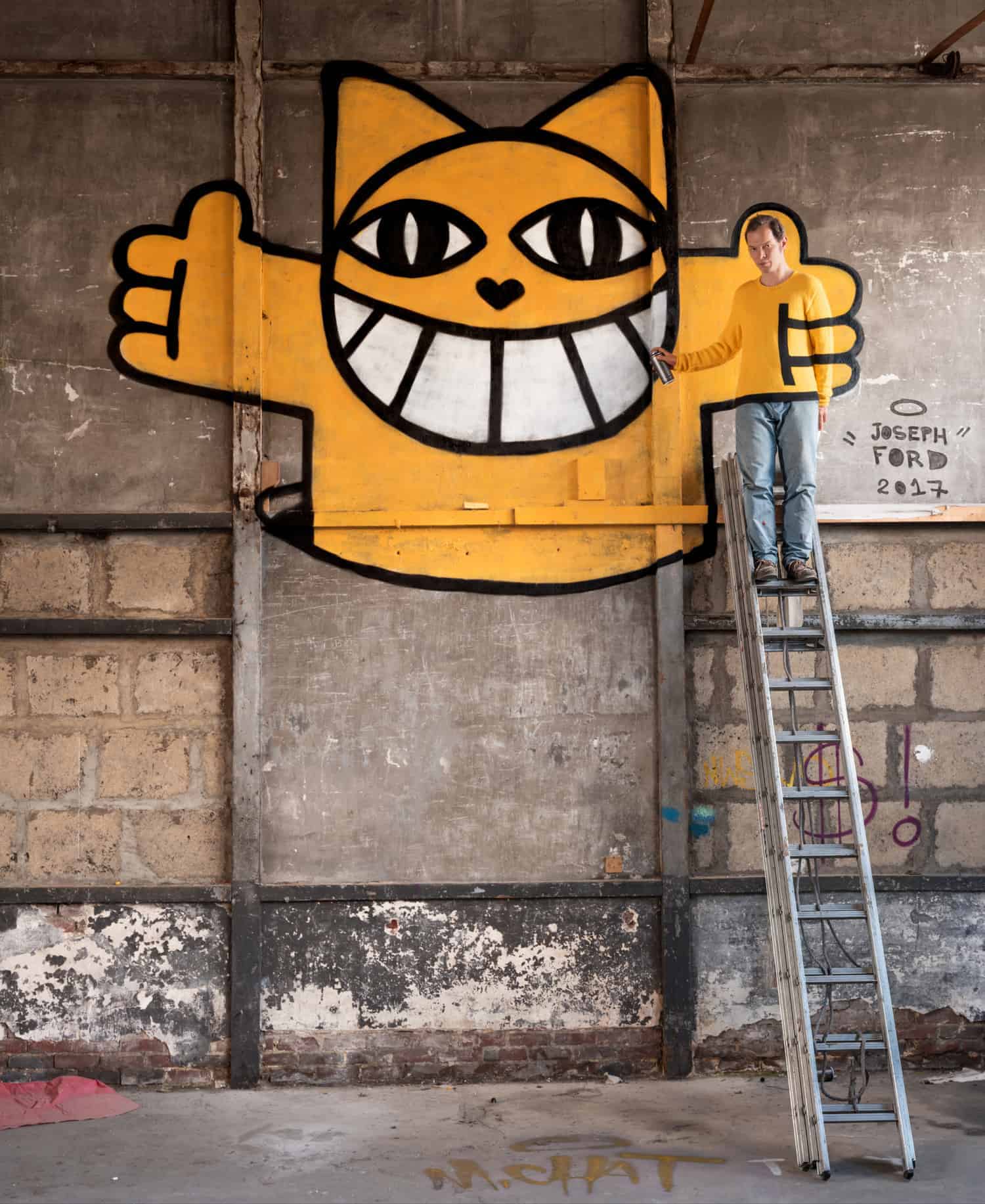 blended graffiti sweater