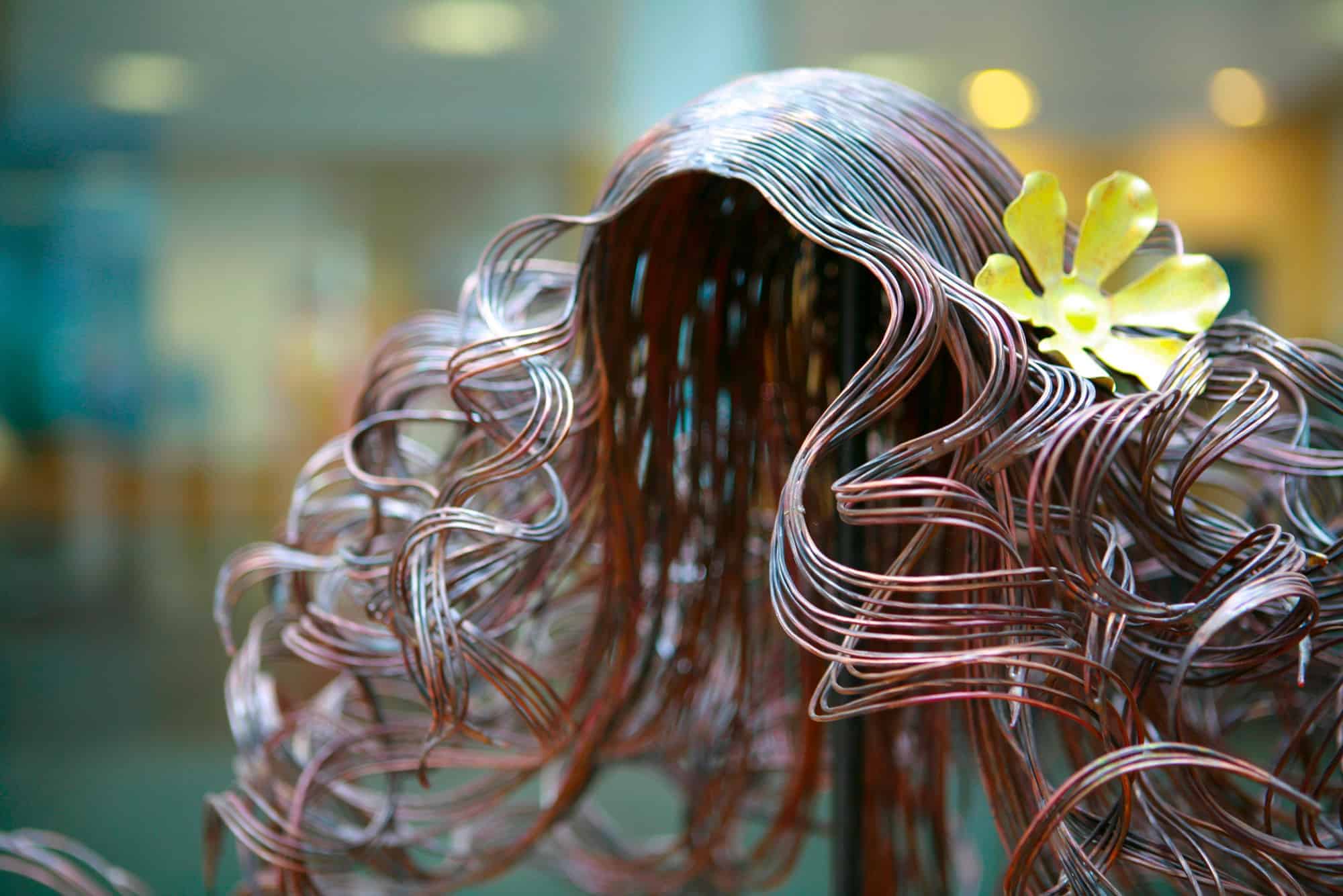 Copper Wig Sculpture