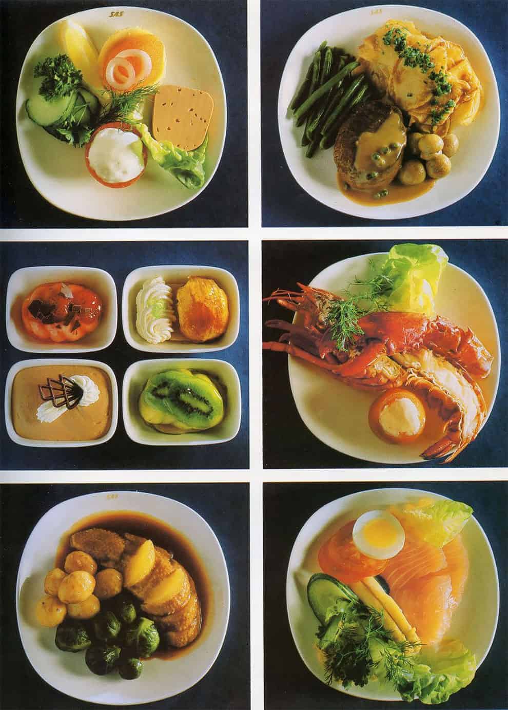 The plates of Scandinavian Airlines