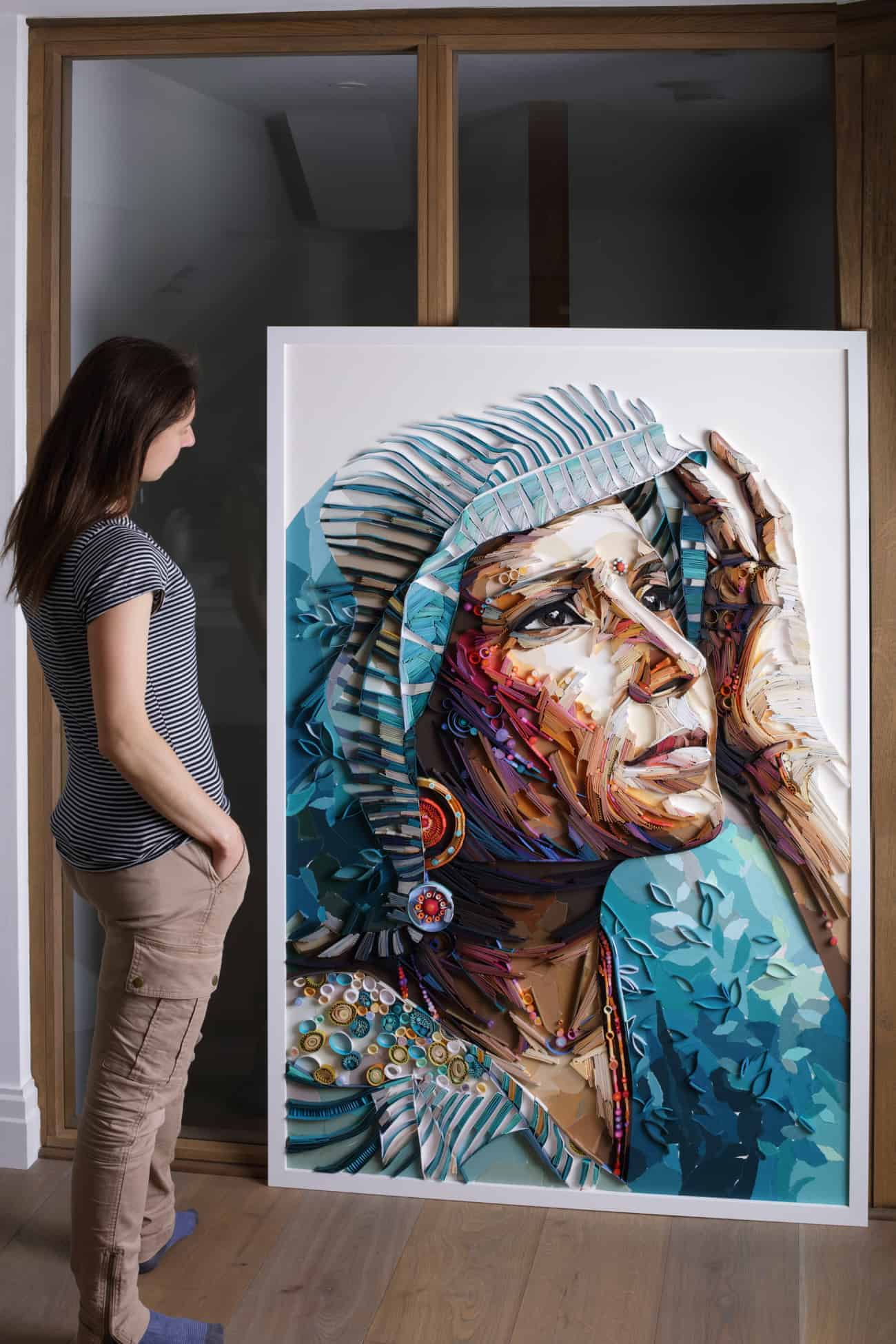 The size of her artwork