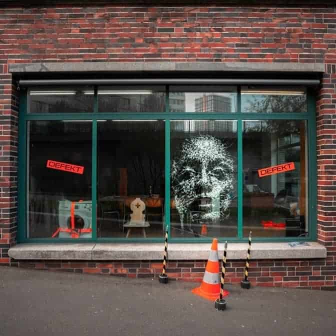 Street glasswork art