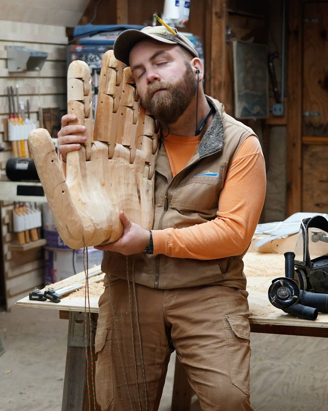 Giant Wooden Hands