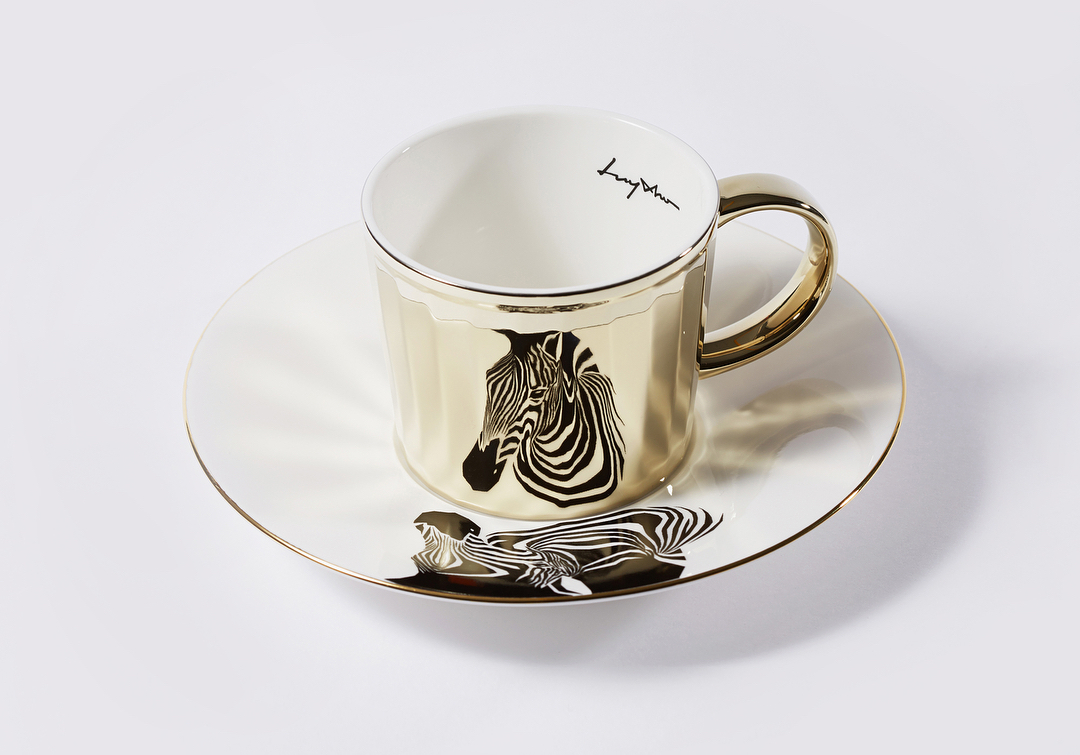 Luycho Gold Zibra Mirror Cup