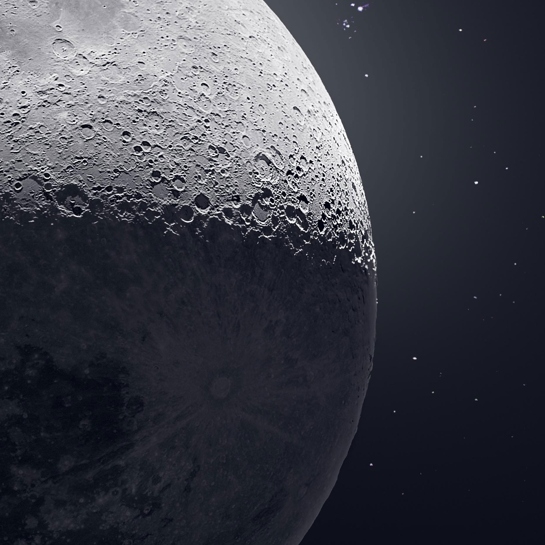 The dark side of the Moon