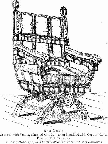 Arm Chair - Antique arm chair drawn by Charles Eastlake, whose 1868 book on furniture became influential in Britain and the United States