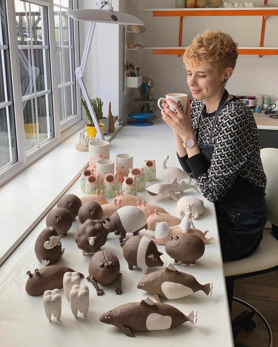 Nosey Mungo with her creatures