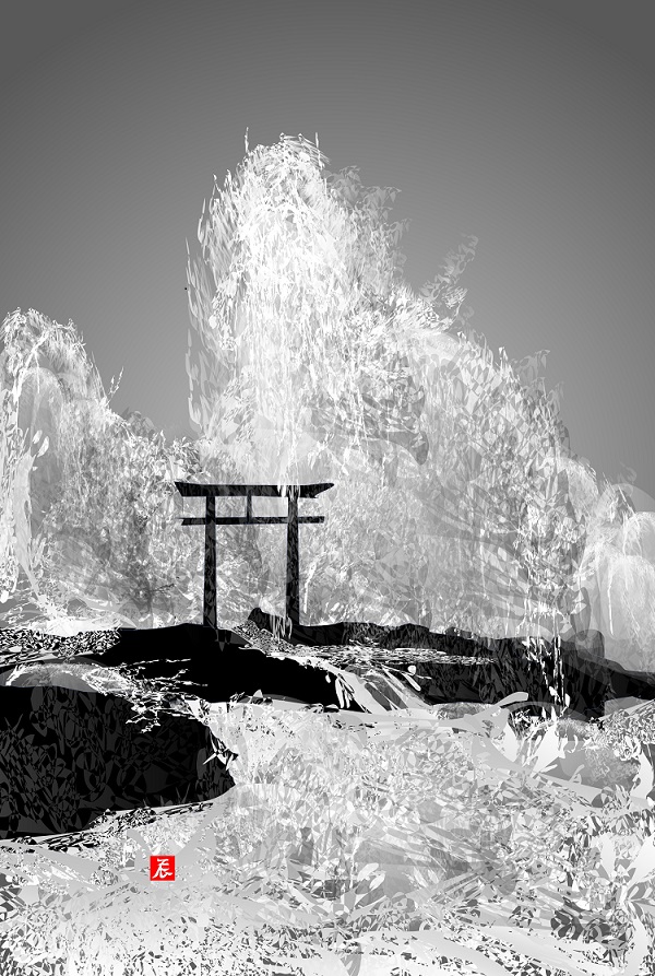 Oarai attacked by rough typhoon wave