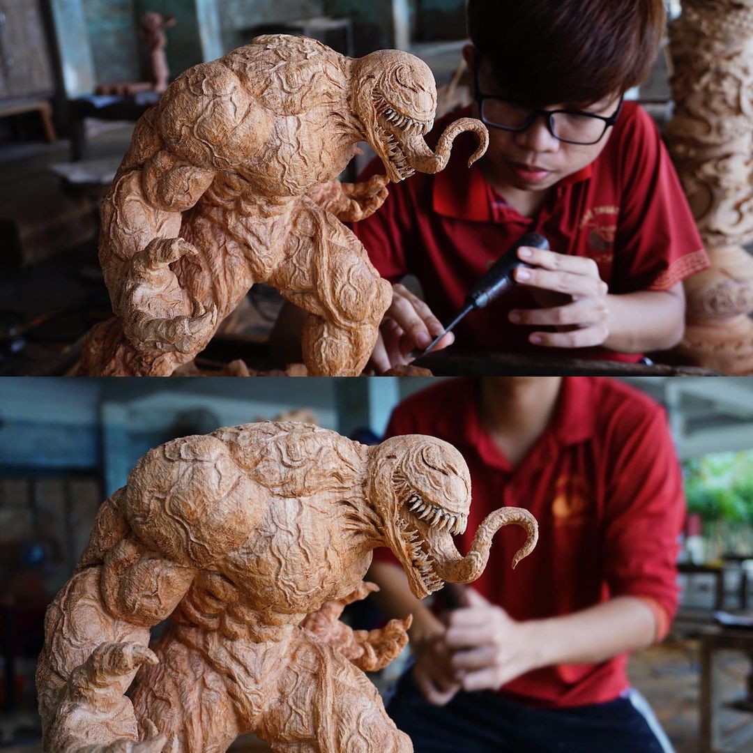 Venom Wood Carving