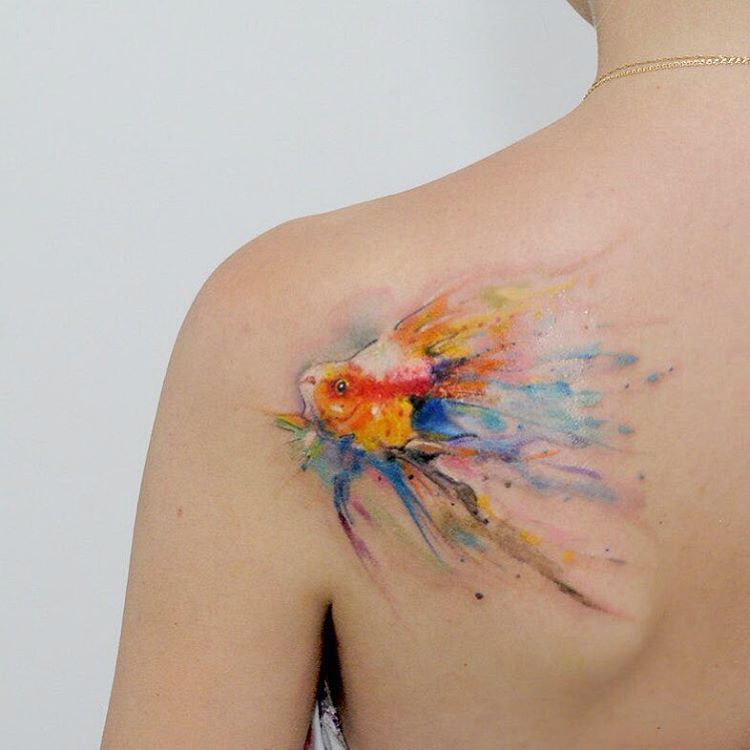 Fish Watercolor Tattoo