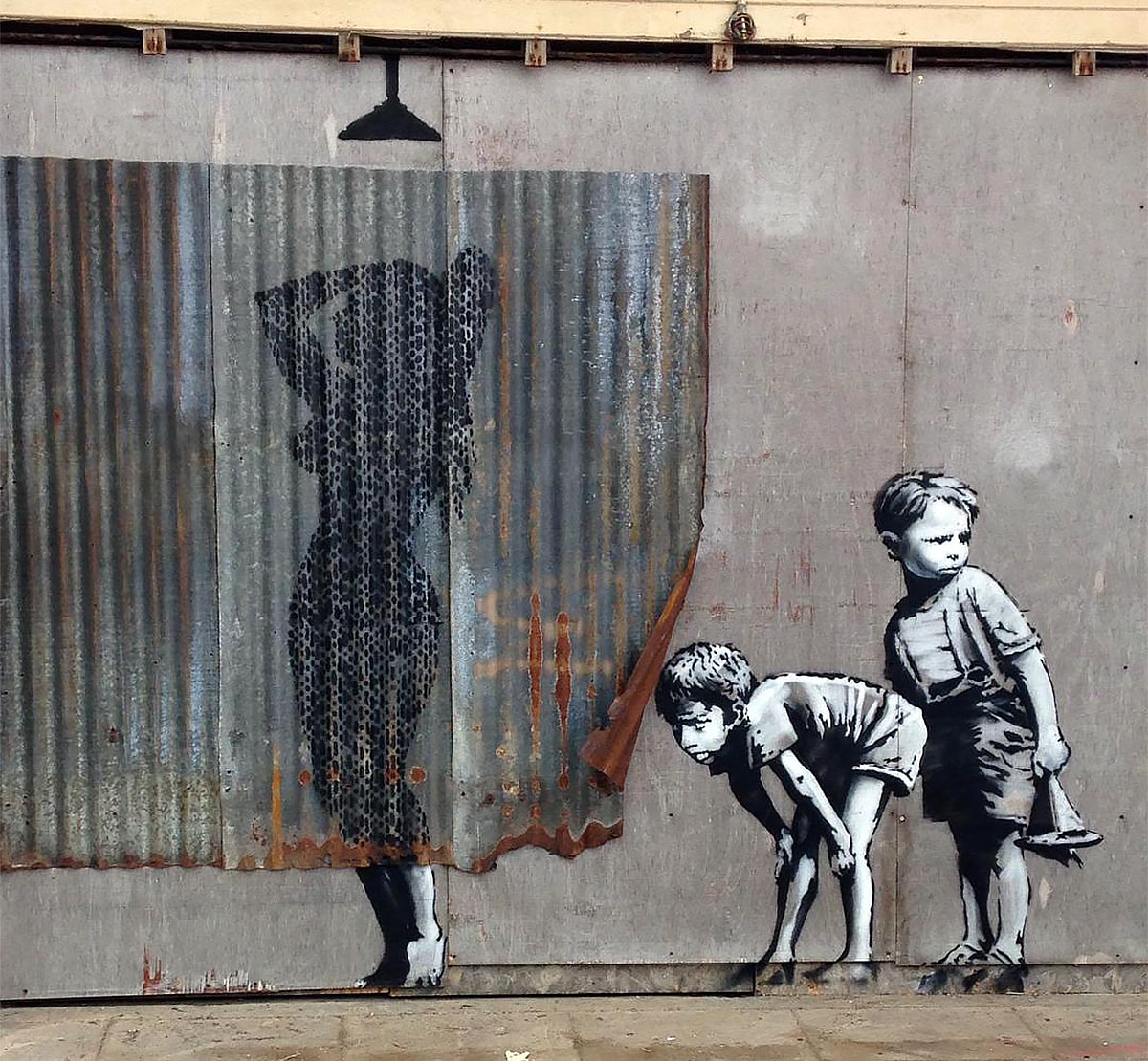 Banksy Dismaland - Woman Showering