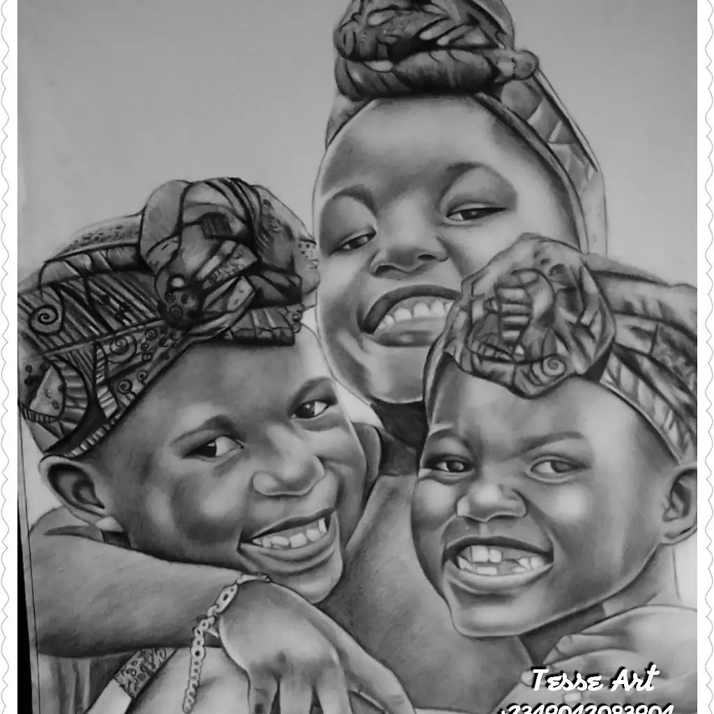Portrait drawing by Jesse Artist