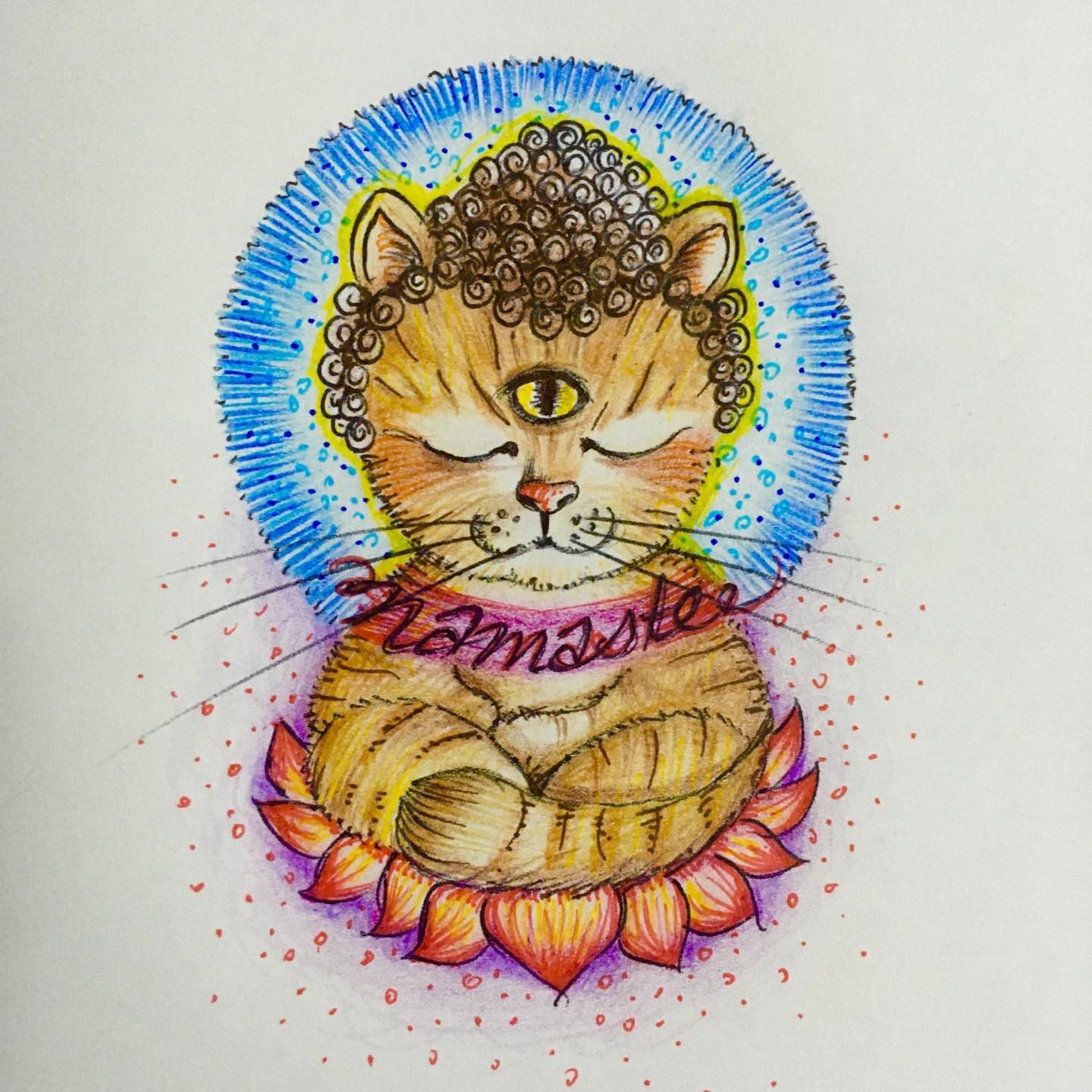Cat Buddha by Maria Magoutsaki