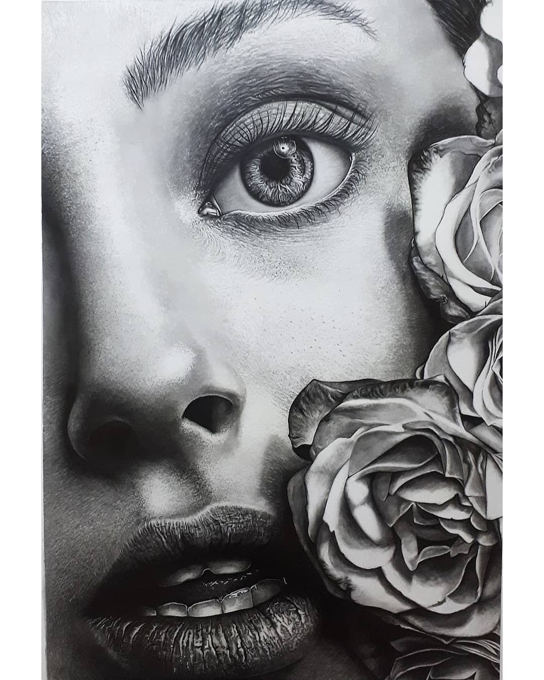 Woman Drawing by Hediye Javadi