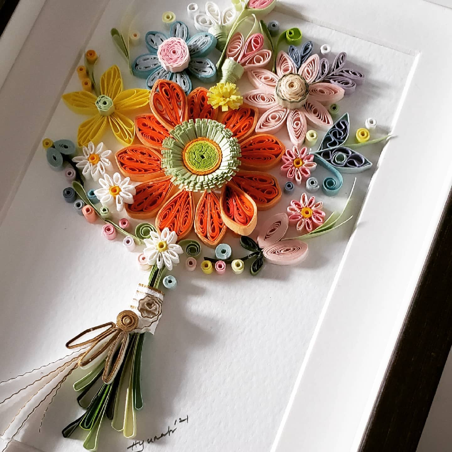 Orange flower Boutiquet by Michelle Hyunah