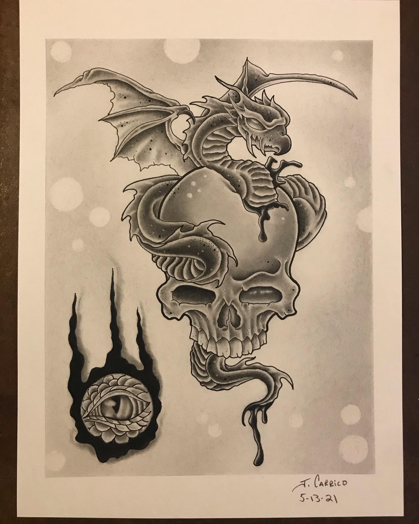 Tattoo Drawing by John Carrico