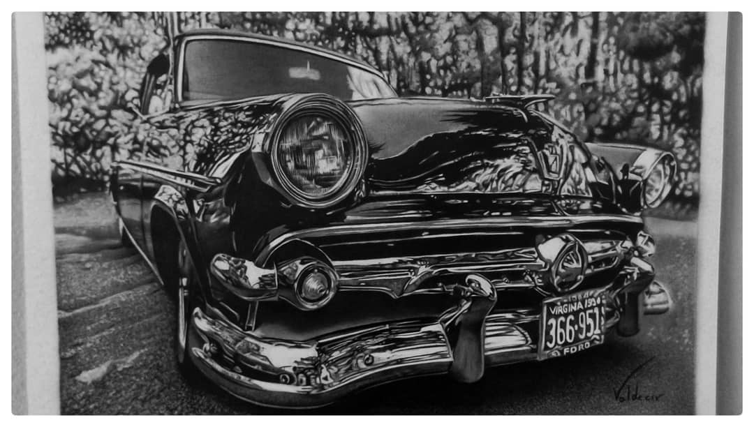 Car Drawing by Valdecir Ramos Gonçalves