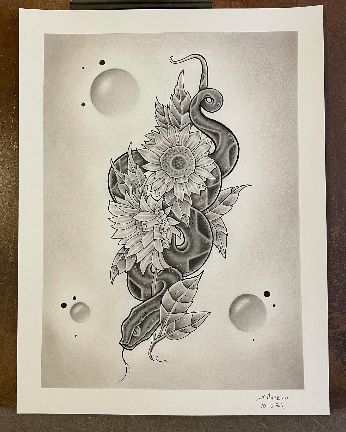 Tattoo Drawing by John Carrico