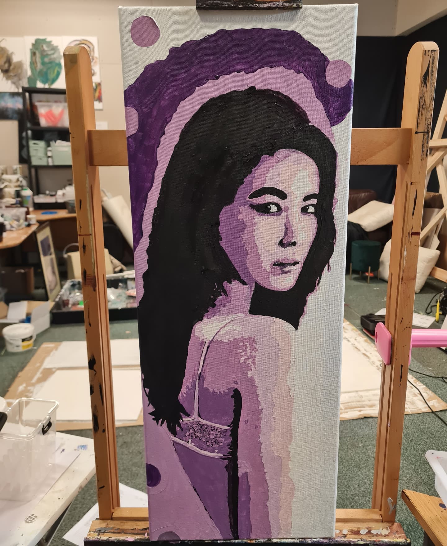Woman Painting by Helen Othen