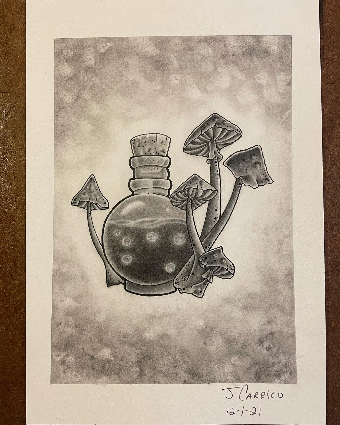Mushroom Drawing by John Carrico