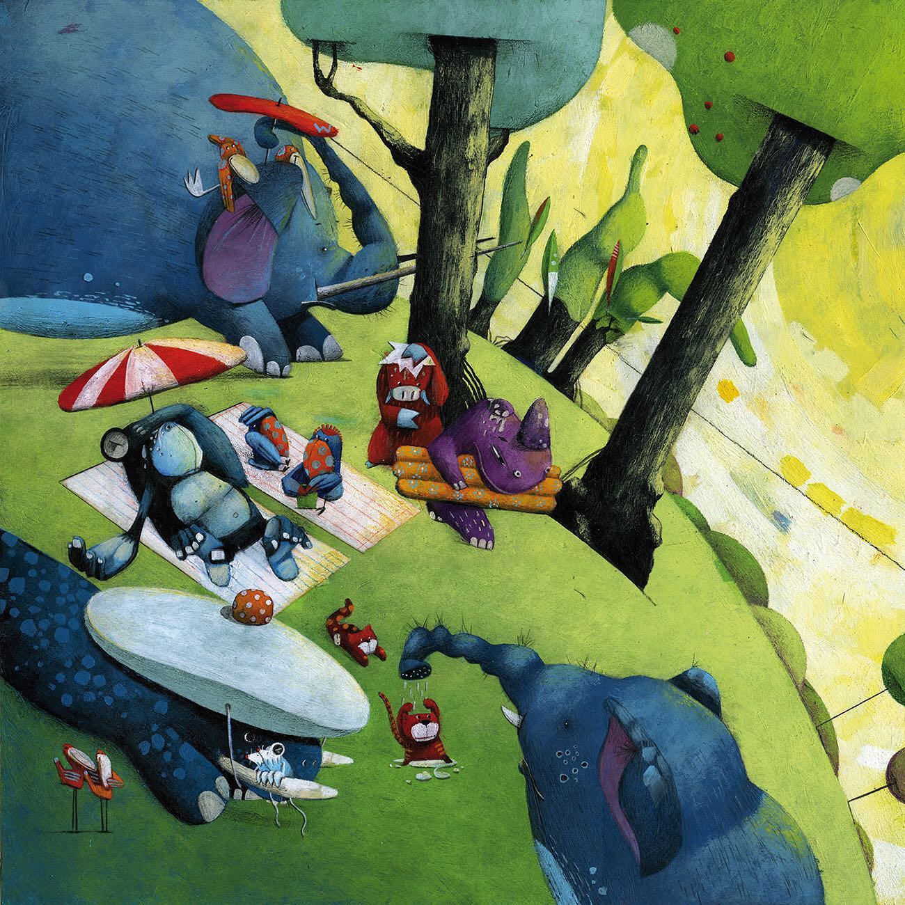Illustration from the book wauw by Steven Hasten
