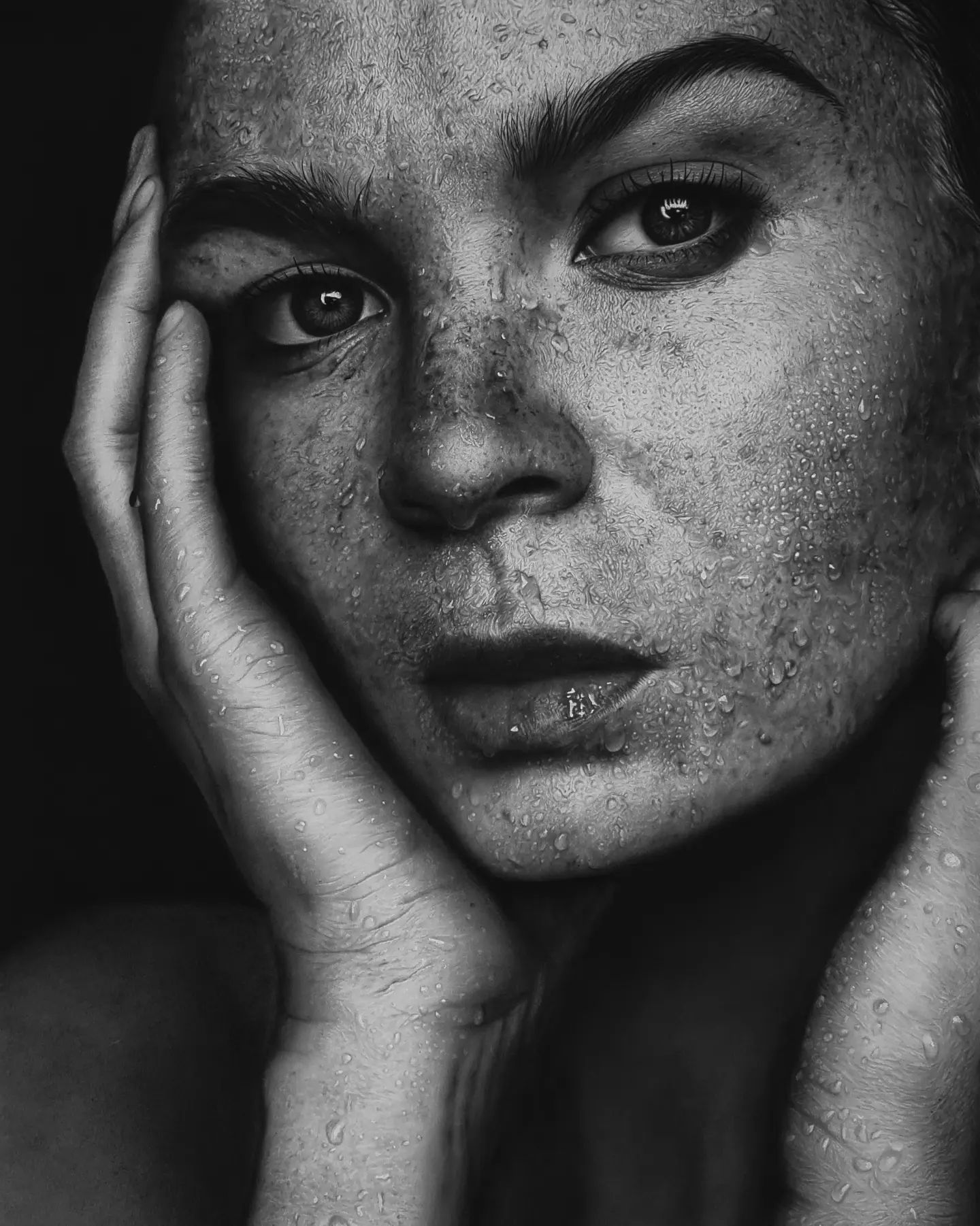 Woman Drawing by Hediye Javadi