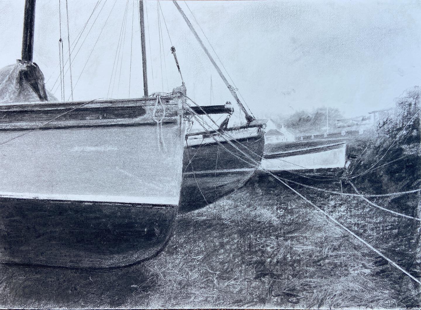 Moorings at Mylor harbour by Andrew Barrowman
