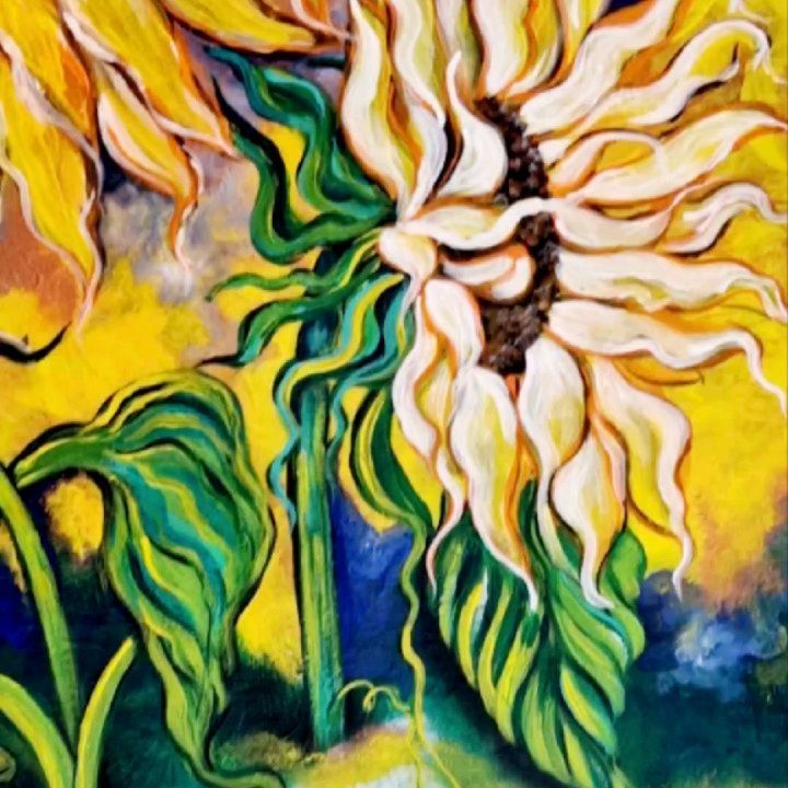 Flower Painting by Tatiana Burlacu