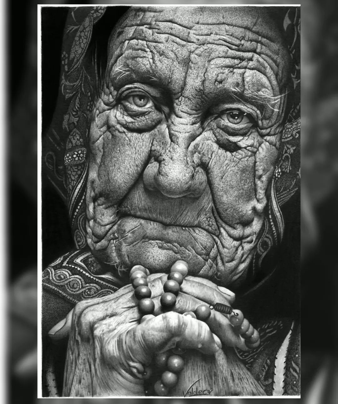 Woman Drawing by Valdecir Ramos Gonçalves