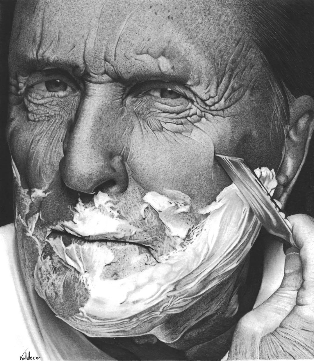 Portrait Drawing by Valdecir Ramos Gonçalves