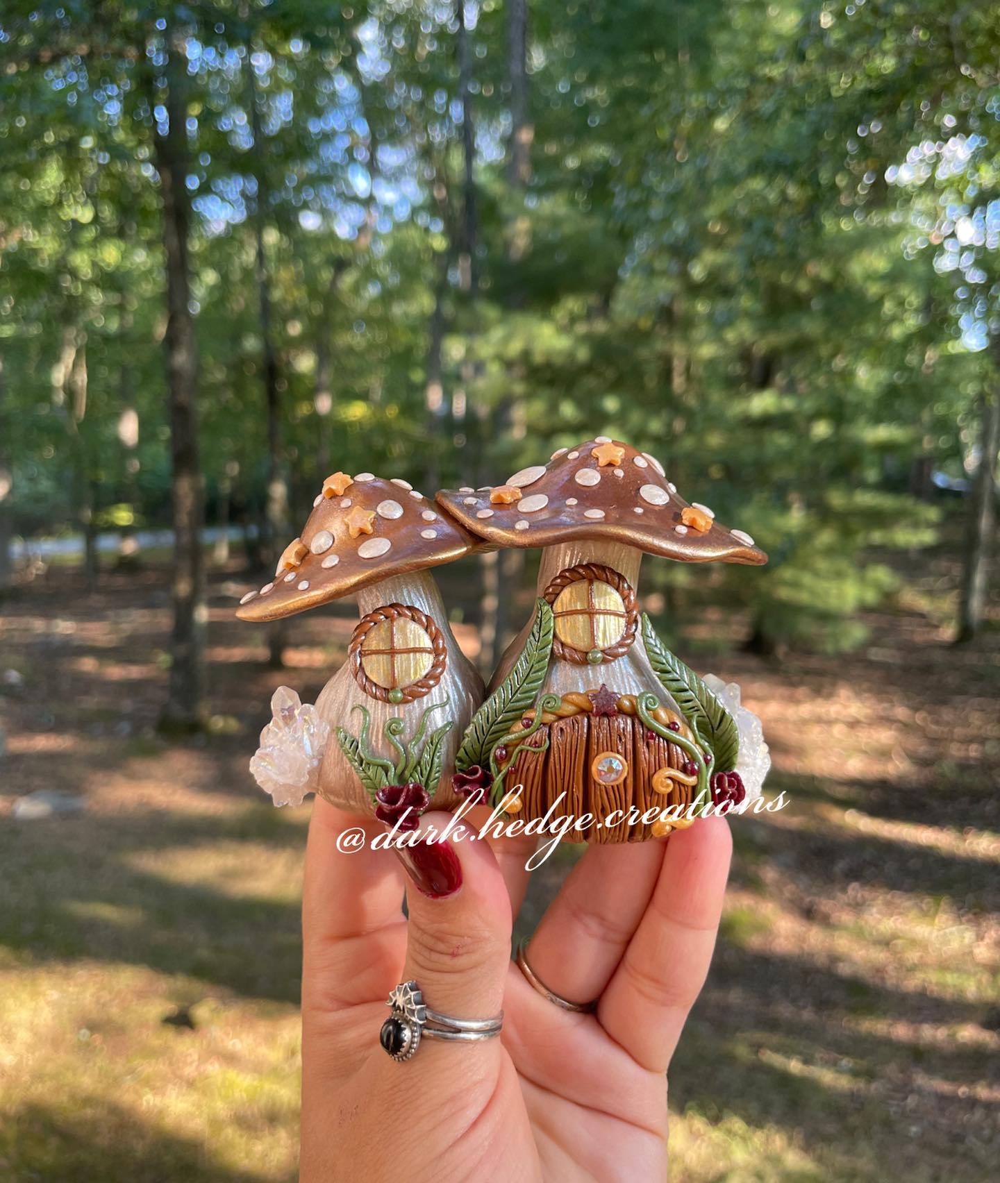 Starlight and fern fairy cottage by Lydia Artist