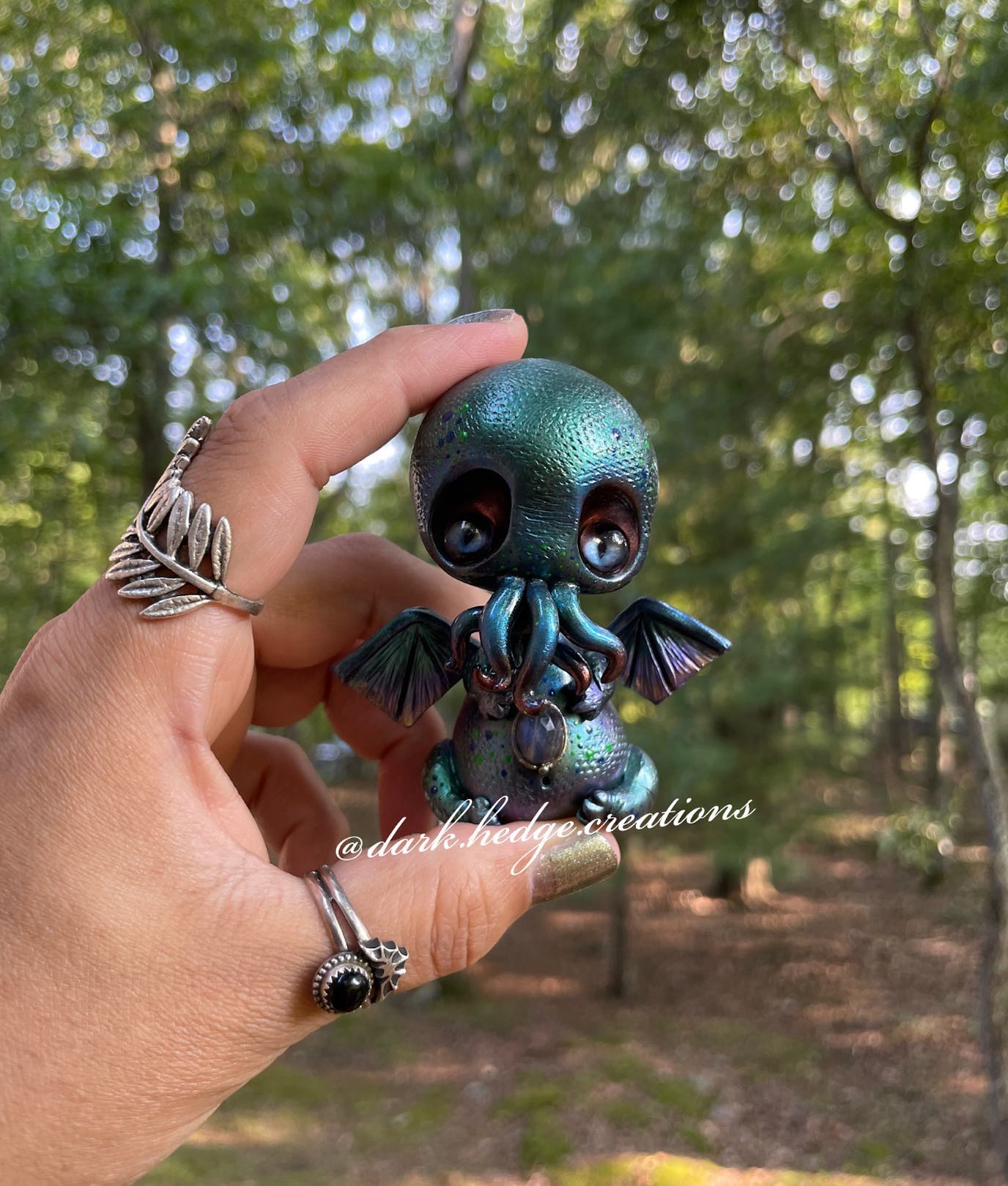 Baby Labradorite Cthulhu by Lydia Artist