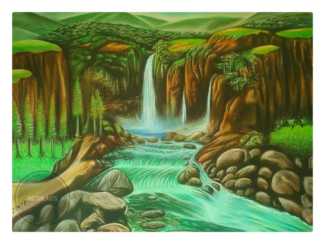 River Drawing by Victor Achineje