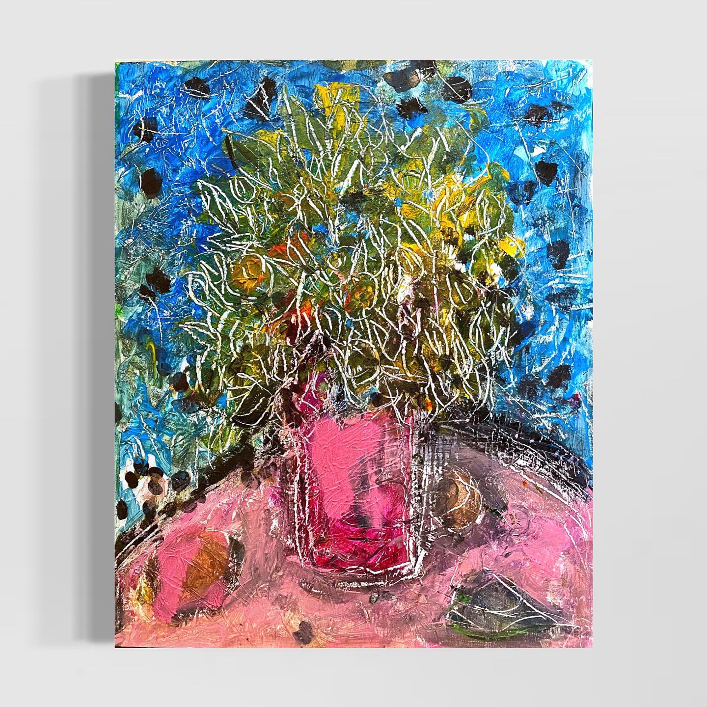 Pink Still Life by Cate Blanchard