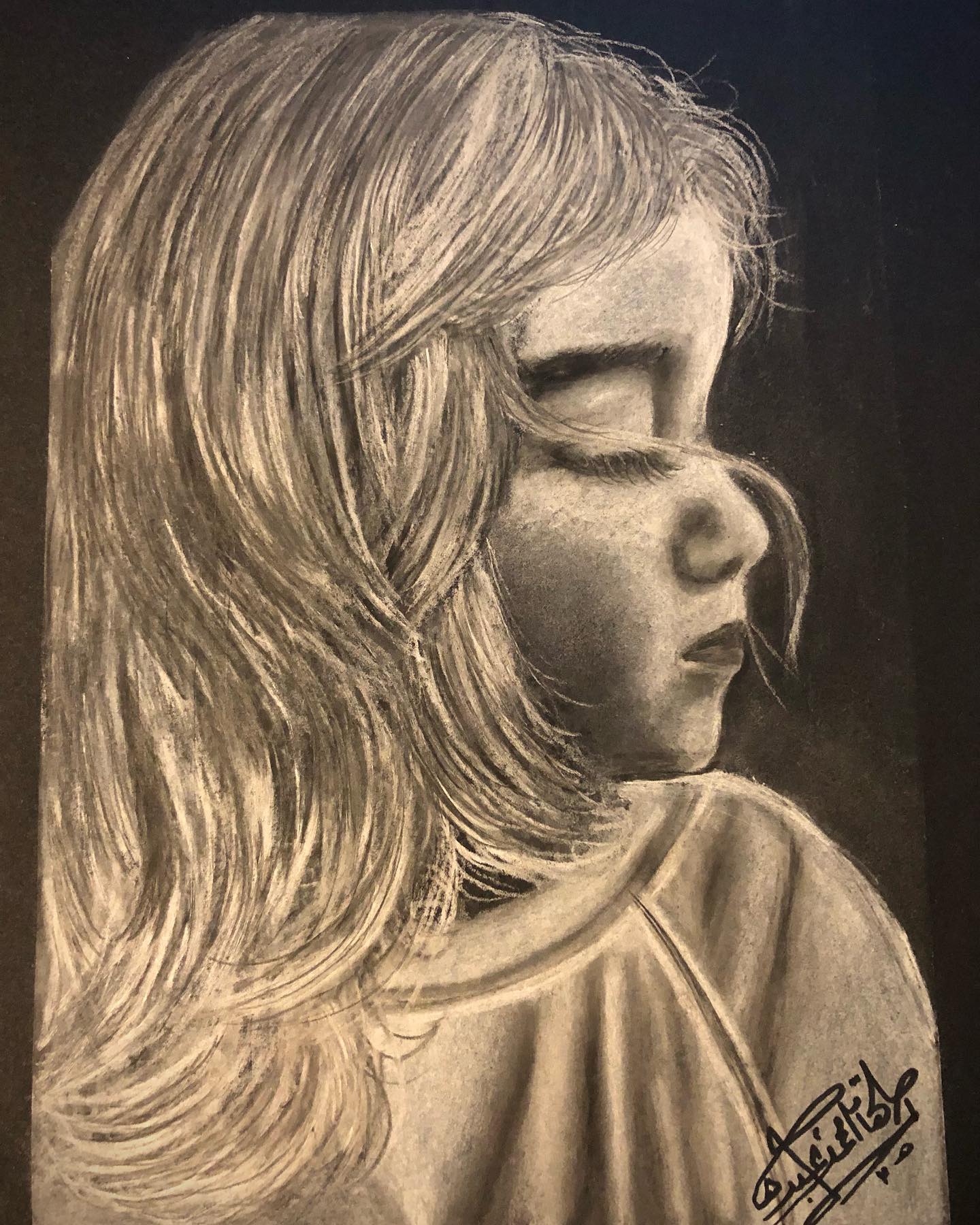 Girl Painting by Elham Mohammed