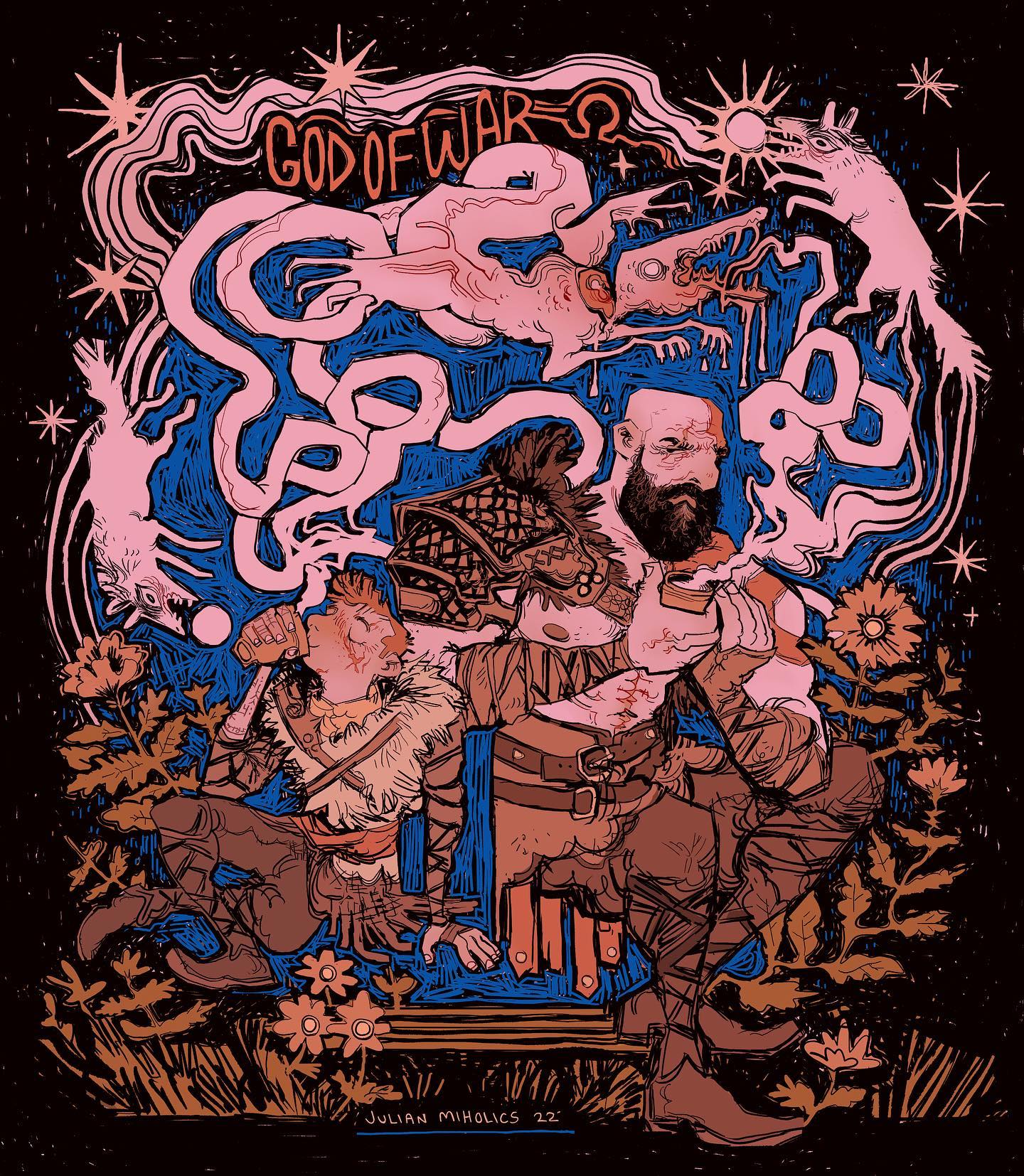 God of war ragnarök day by Julian Miholics