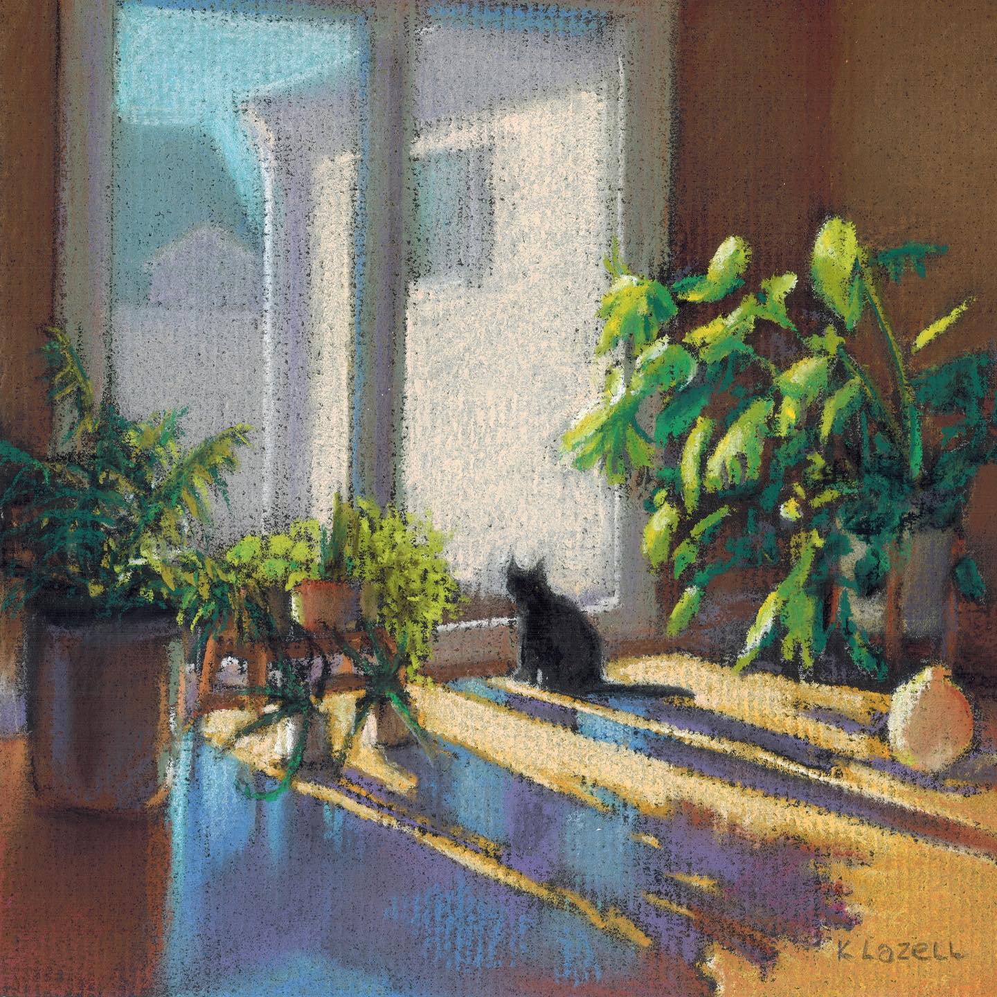 Cat Painting by Katie Lazell