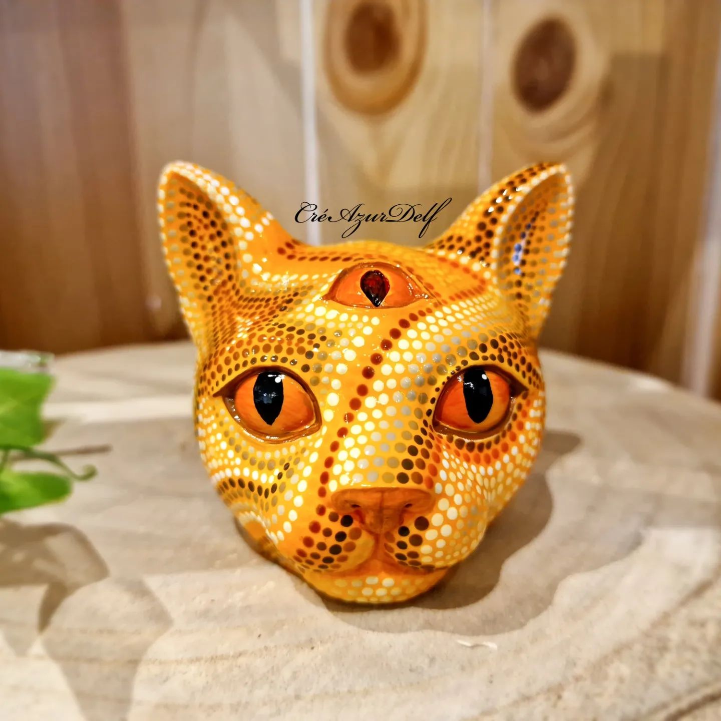 Cat Decorative Art by Delphine Descoins